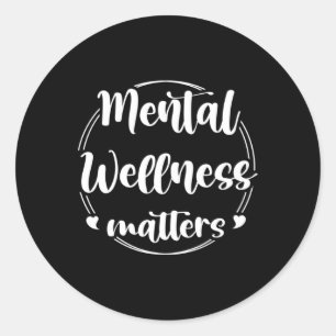 Wellness Problemen Mental Health Awareness Onderst Ronde Sticker