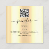 Wellness SPA Couch Tree of Live Gold QR Code Vierkante Visitekaartje (Achterkant)