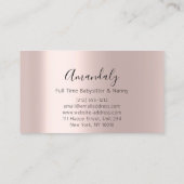 Wellness Spa Massage Therapy Pink Rose Visitekaartje (Achterkant)