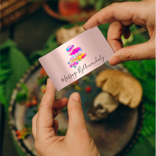 Wellness Spa Massage Therapy Reflexology Holograph Visitekaartje