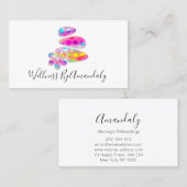 Wellness Spa Massage Therapy Reflexology Rainbow Visitekaartje (Voorkant / Achterkant)