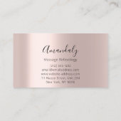 Wellness Spa Massage Therapy Reflexology Roos Visitekaartje (Achterkant)