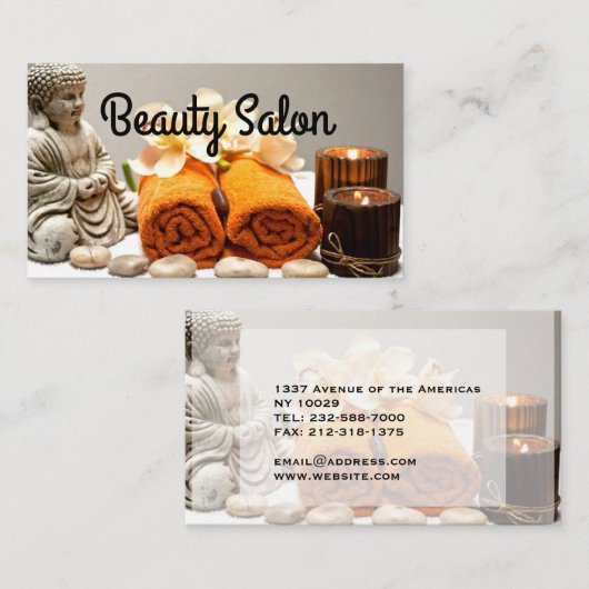 Wellness Spa Visitekaartje (Voorkant / Achterkant)