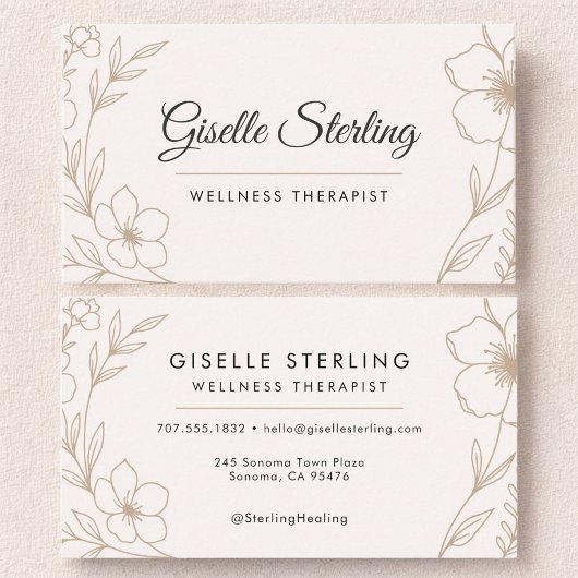 Wellness Therapeut Fleur Botanisch Visitekaartje
