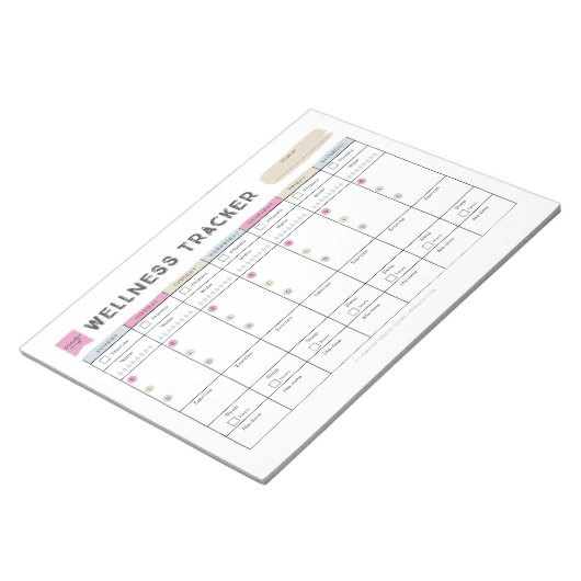 Wellness Tracker Notitieblok (Schuin)