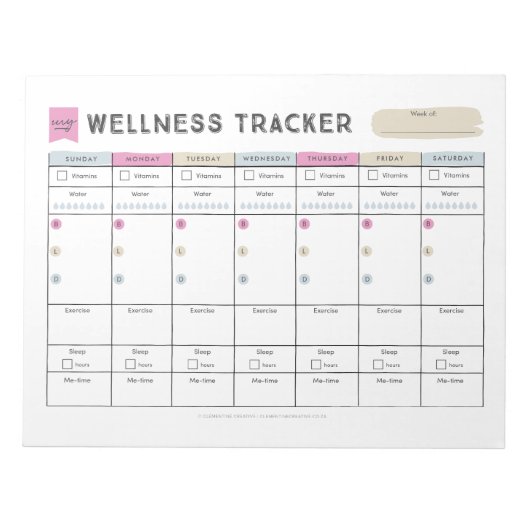 Wellness Tracker Notitieblok (Voorkant)