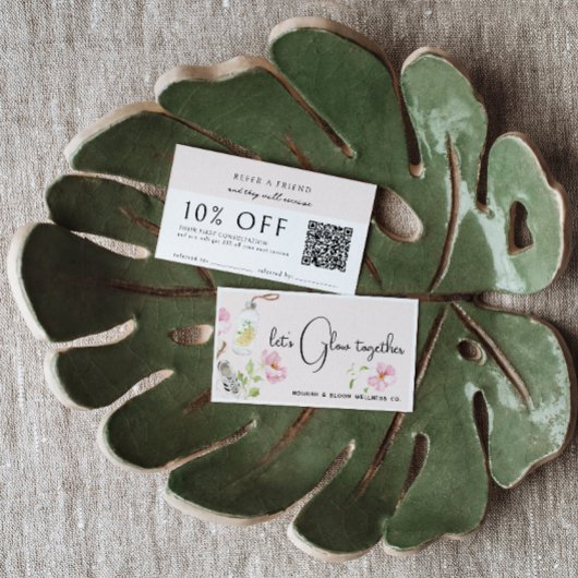 Wellness Verwijskaart Bloem Verwijskaart Visitekaartje