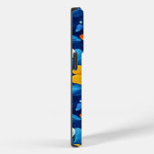 Wellness Vibrant Floral Elegance Blauw & Oranje Case-Mate iPhone Case (Achterkant / Rechts)