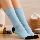 Wellness Waters Socks - Pastel Blue with Initials Sokken