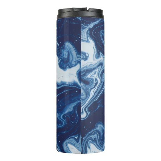 Wellness Waters Thermos - Matte Night Blue Name Thermosbeker (Achterkant)