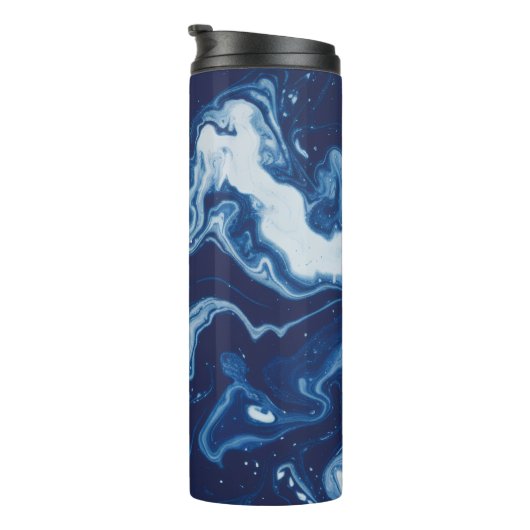 Wellness Waters Thermos - Matte Night Blue Name Thermosbeker (Geroteerd rechts)