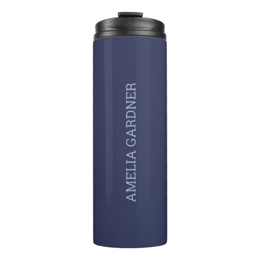 Wellness Waters Thermos - Matte Night Blue  Thermosbeker (Voorkant)
