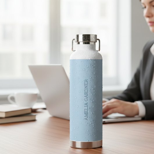 Wellness Waters Water Bottle - Powder Blue Waterfles