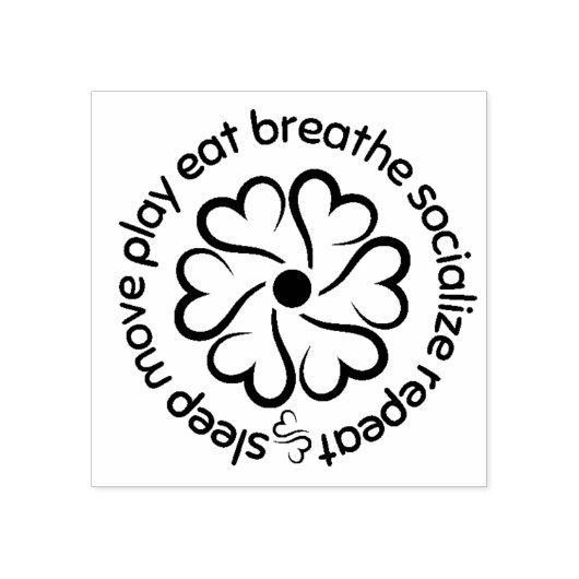 Wellness Wheel Rubberstempel (Afrduk)