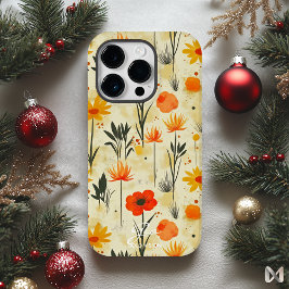 Wellness Wildflowers met gedurfde en aardse tinten Case-Mate iPhone 14 Pro Hoesje
