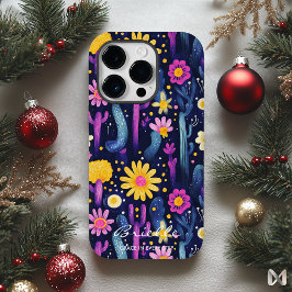 Wellness Woestijnbloesems met Cactus en Bloemig Case-Mate iPhone 14 Pro Hoesje