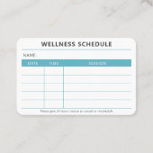 Wellnesscentrumafspraak Visitekaartje (Achterkant)