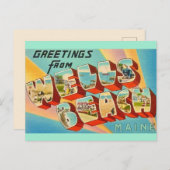 Wells Beach Maine Groeten Ansichtkaart Briefkaart (Voorkant / Achterkant)