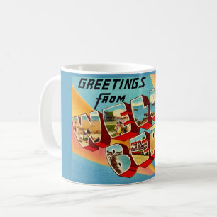 Wells Beach ME ansichtkaart Koffiemok