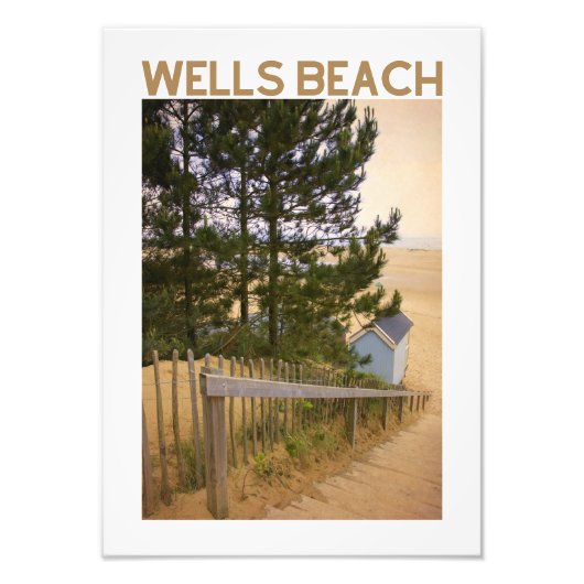 Wells Beach Norfolk Coastal Poster (Voorkant)