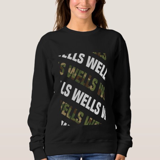 Wells Camo Pattern Green Camouflage Trui (Voorkant)