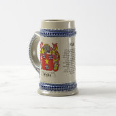 Wells Family Crest Stein Bierpul (Voorkant links)