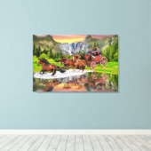 WELLS FARGO STAGECOACH CANVAS AFDRUK (Insitu (Houten vloer))