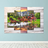 WELLS FARGO STAGECOACH CANVAS AFDRUK (Insitu (Houten vloer))