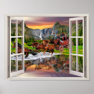 WELLS FARGO STAGECOACH POSTER