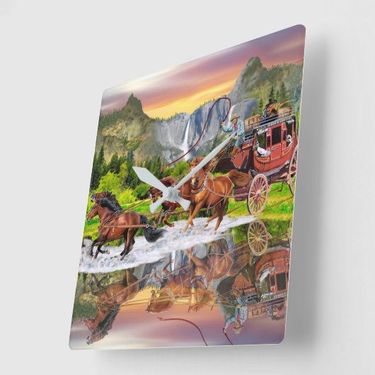 WELLS FARGO STAGECOACH VIERKANTE KLOK (Hoek)