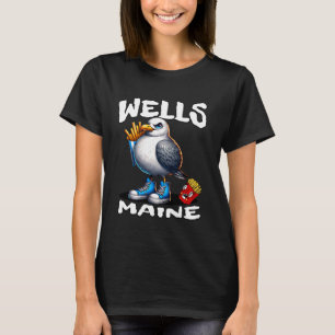 Wells Maine Grappige Zeemeeuw Franse Frieten Souve T-shirt