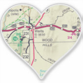 Wells Nevada  Map Sticker (Voorkant)