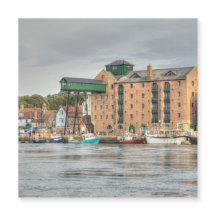 Wells-next-the-zee Norfolk Magnet Kaart