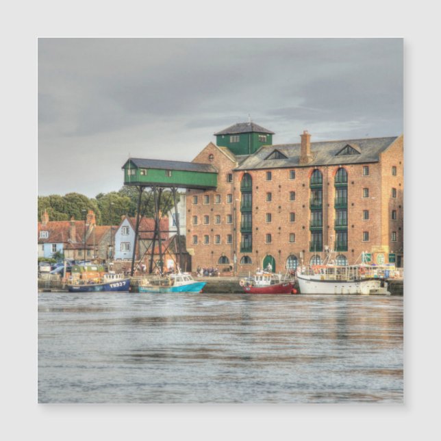 Wells-next-the-zee Norfolk Magnet Kaart (Voorkant)