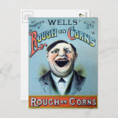 Wells Rough on Corns Advertisement Briefkaart (Voorkant / Achterkant)