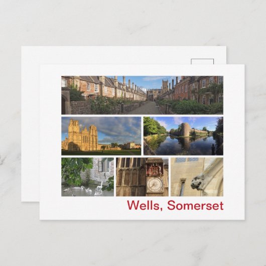 Wells, Somerset Briefkaart (Voorkant / Achterkant)