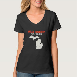 Wells township Michigan Verenigde Staten Amerika R T-shirt