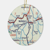 Wellsboro PA Keramisch Ornament (Links)