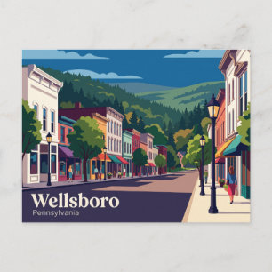 Wellsboro, Pennsylvania, VS Briefkaart
