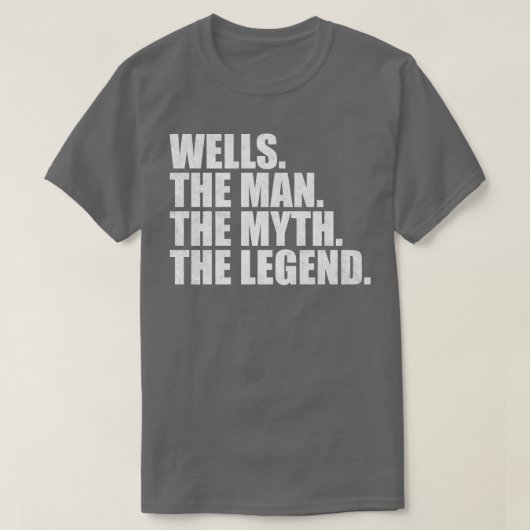 WellsNaam Wells voornaam T-shirt (Design voorkant)