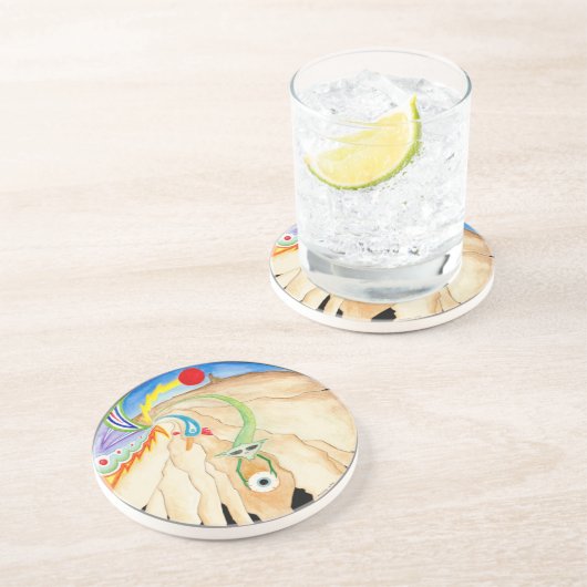 "Wellspring" Mandala Drink Onderzetter (Zijkant)