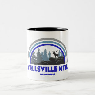 Wellsville Mountain Wilderness Utah Regenboodhert Tweekleurige Koffiemok
