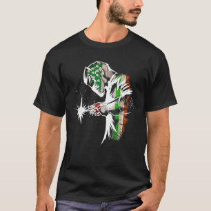 Welnu, de Ierse Amerikaanse vlag Shamrocks St Patr T-shirt