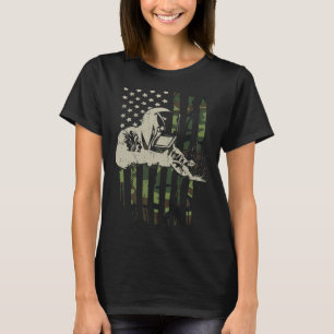 Welnu, Patriottische Camouflage Amerikaanse vlagge T-shirt