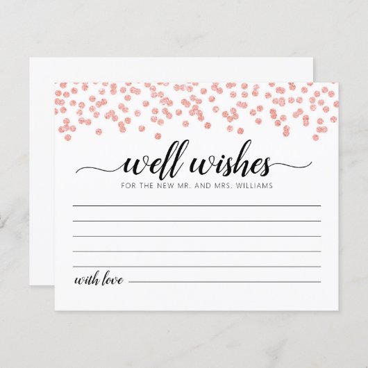 Welnu, wenst de Kaart van de Bride en van de Groom (Voorkant / Achterkant)