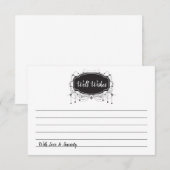 Welnu, wenst het Zwarte Etiket "Jar Kaarten" Advic Advieskaart (Voorkant / Achterkant)