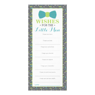 Welnu, wil Kaart, Baby shower, klein Man, 25 stuks Reclamekaart