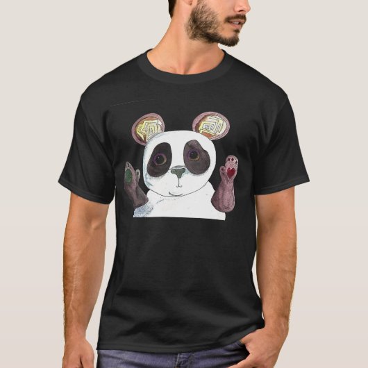 Welp Schattige Panda T-shirt (Voorkant)