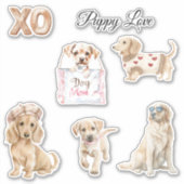 Welpenliefde Mutse XO Sticker (Voorkant)