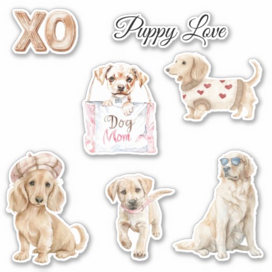 Welpenliefde Mutse XO Sticker (Voorkant)